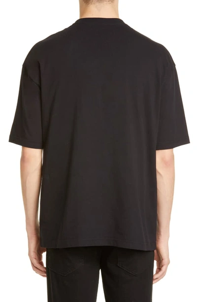 Shop Balenciaga Bb Graphic T-shirt In Black Yellow