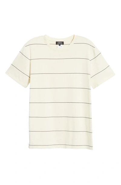 Shop Apc Yukata Stripe T-shirt In Ecru