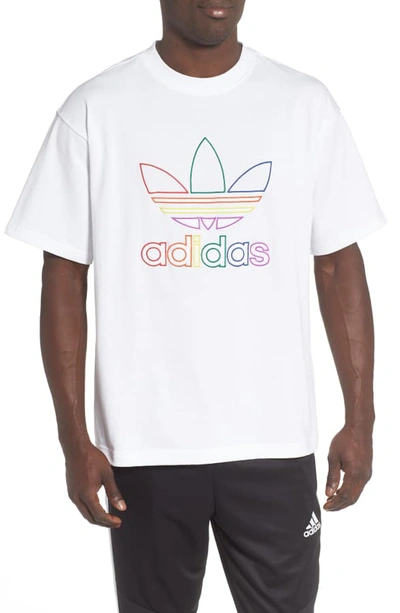 Adidas Originals Adidas Men's Originals Trefoil Pride T-shirt In White |  ModeSens