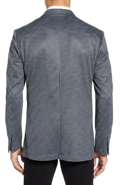 Shop Vince Camuto Slim Fit Print Mesh Sport Coat In Black Houndstooth Print