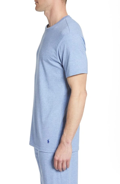 Shop Polo Ralph Lauren Supreme Comfort Crewneck T-shirt In Campus Blue Heath