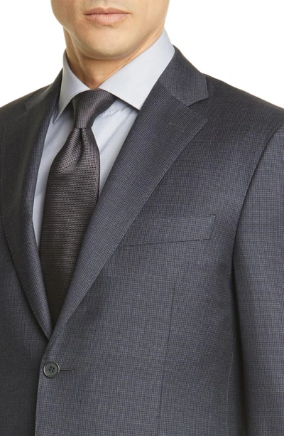 Shop Canali Sienna Soft Houndstooth Wool Suit In Grey