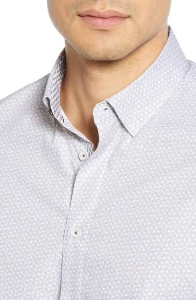Shop Ted Baker Rakoon Trim Fit Sport Shirt In Light Grey