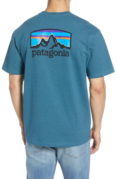 Shop Patagonia Fitz Roy Horizons Graphic Responsibili-tee T-shirt In Tasmanian Teal