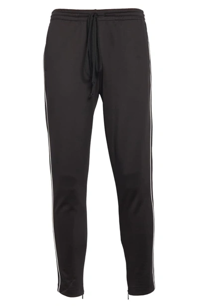 Shop Valentino Piped Track Pants In Black