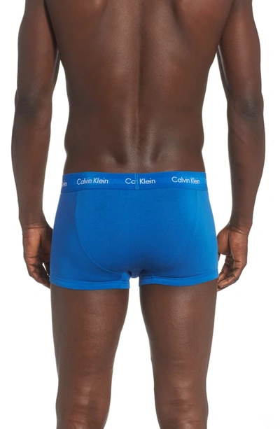 Shop Calvin Klein 5-pack Stretch Cotton Low Rise Trunks In Thrill/ Maize/ Orange/ Tourney