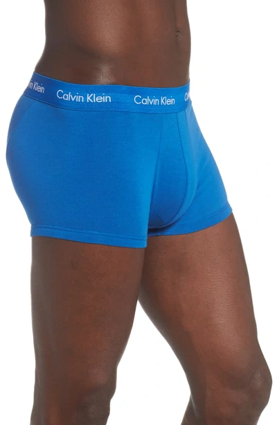 Shop Calvin Klein 5-pack Stretch Cotton Low Rise Trunks In Thrill/ Maize/ Orange/ Tourney