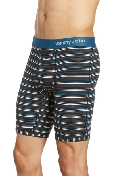 Tommy John Stripe Pima Cotton Boxer Briefs In Ink Blue | ModeSens