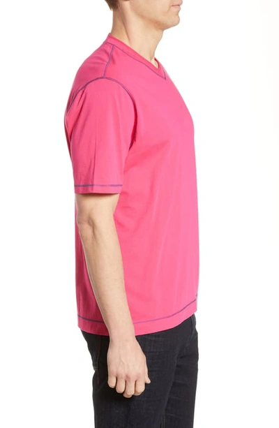 Shop Robert Graham Maxfield Tailored Fit V-neck T-shirt In Fuschia