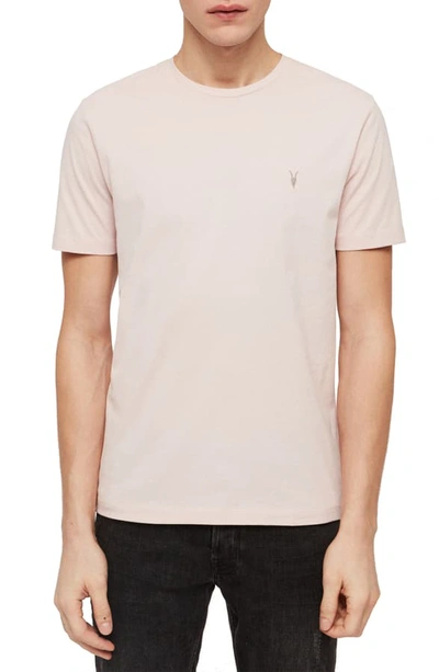 Shop Allsaints Brace Tonic Slim Fit Crewneck T-shirt In Bleached Pink