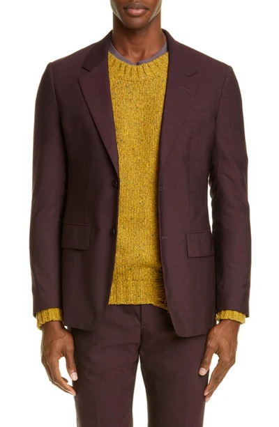 Shop Maison Margiela Solid Wool Poplin Suit In Merlot