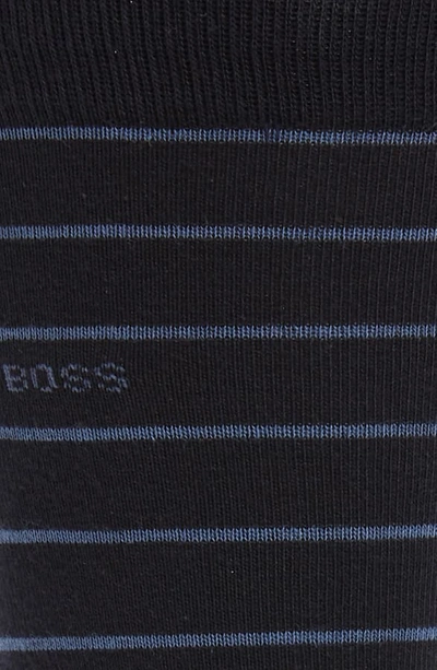 Shop Hugo Boss Brad Stripe Socks In Navy