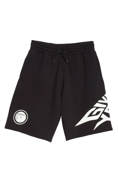 Shop Givenchy Glow In The Dark Athletic Shorts In Black