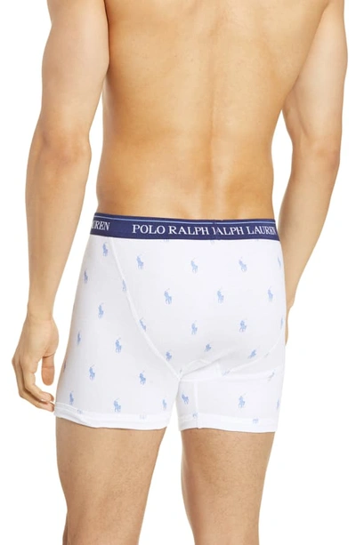 Shop Polo Ralph Lauren 3-pack Boxer Briefs In White/ Harbor Pink/ Royal
