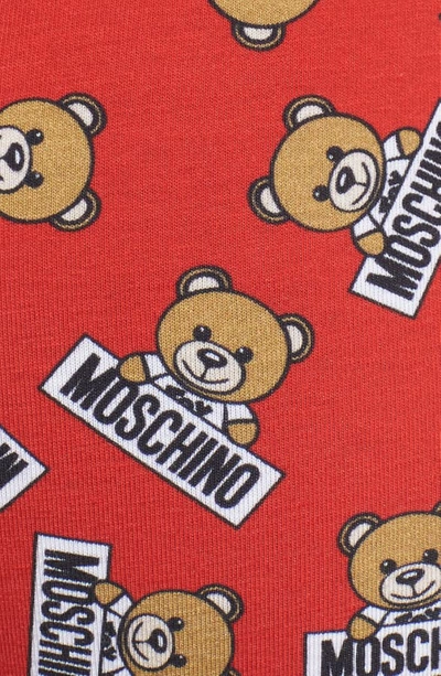 Shop Moschino Allover Underbear Briefs In Red