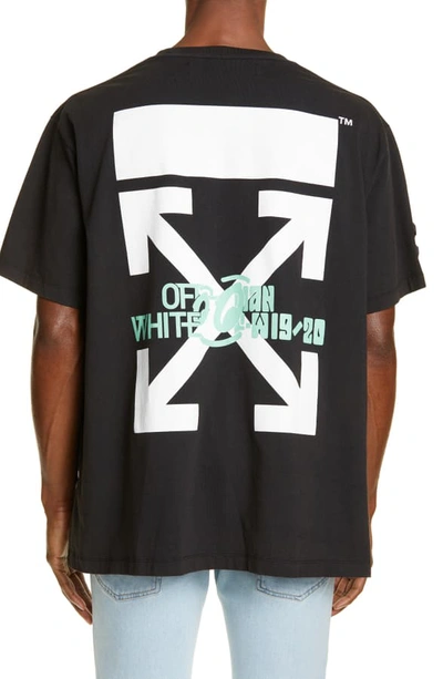 Shop Off-white Waterfall Graphic Oversize T-shirt In Black Multi