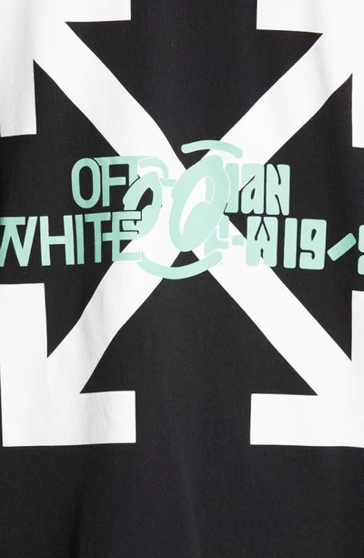 Off white Waterfall Graphic Oversize T shirt In Black ModeSens