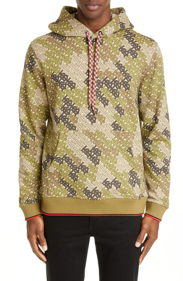 burberry green hoodie