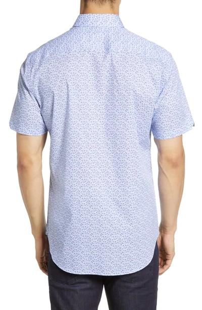 Shop Zachary Prell Shaia Regular Fit Print Shirt In Purple