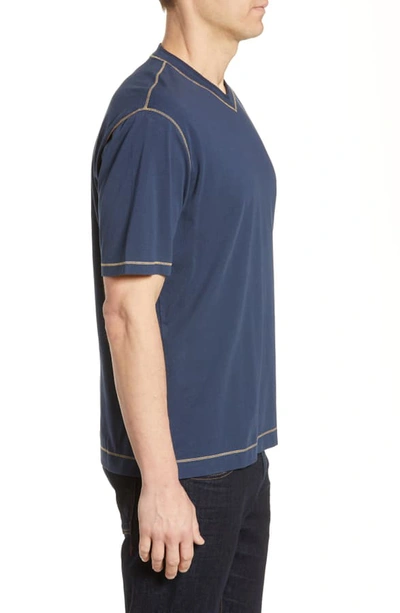 Shop Robert Graham Maxfield Tailored Fit V-neck T-shirt In Navy