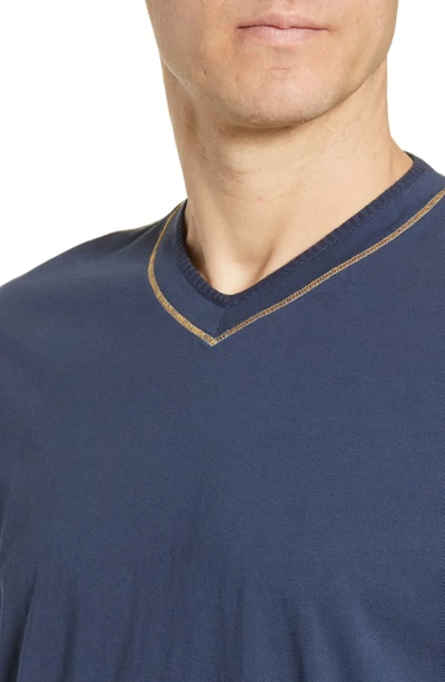 Shop Robert Graham Maxfield Tailored Fit V-neck T-shirt In Navy