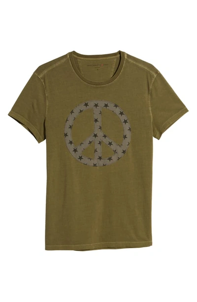 Shop John Varvatos Peace Star Fill T-shirt In Olive