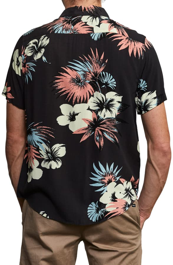 black shirt with elbow patch