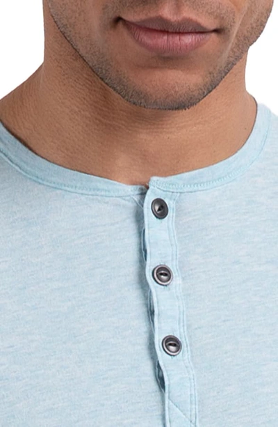 Shop Good Man Brand Slim Fit Slubbed Henley In Aqua Heather