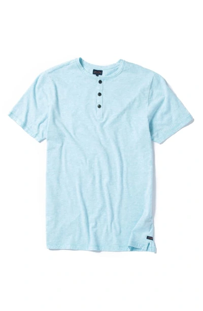 Shop Good Man Brand Slim Fit Slubbed Henley In Aqua Heather