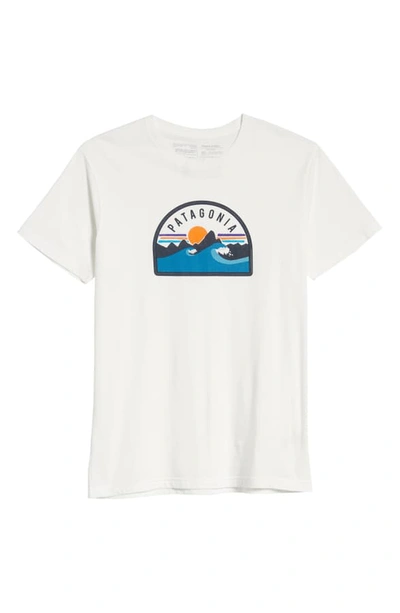 Shop Patagonia Boardie Badge Organic Cotton T-shirt In White