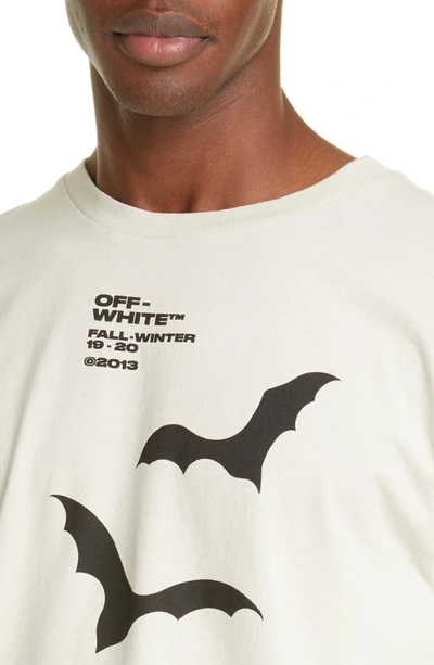 Shop Off-white Bats Slim Fit T-shirt In Beige Black