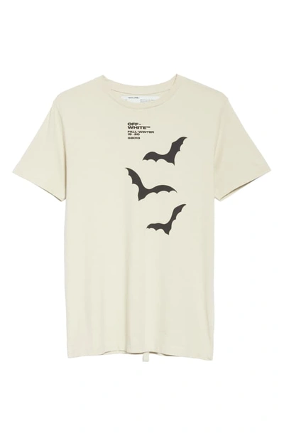 Shop Off-white Bats Slim Fit T-shirt In Beige Black
