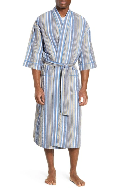 Shop Majestic Sun Soaked Seersucker Robe In Shine