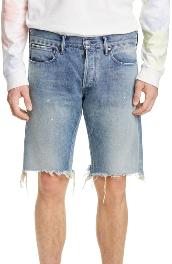 john elliott denim shorts