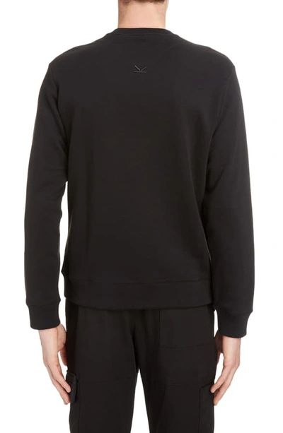 Shop Kenzo Paris Logo Applique Crewneck Sweatshirt In Black