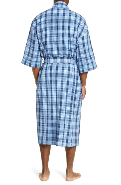 Shop Majestic Sun Soaked Seersucker Robe In Capri