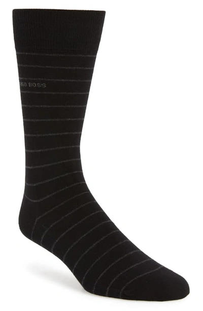 Shop Hugo Boss Brad Stripe Socks In Black