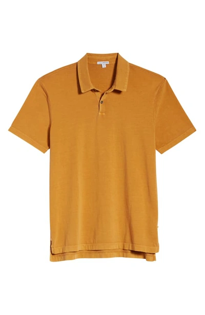 Shop James Perse Slim Fit Sueded Jersey Polo In Comet