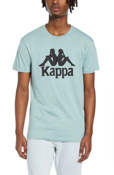 Shop Kappa Authentic Estessi Logo T-shirt In Azure/ Black