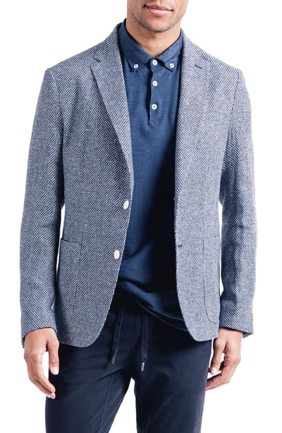 Shop Good Man Brand Slim Fit Bird's Eye Blazer In Blue