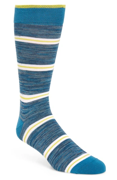 Shop Ted Baker Ibaris Stripe Socks In Teal