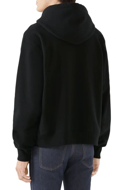 Shop Gucci The Face Cotton Hoodie In Black