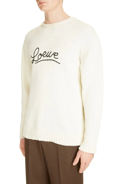 Shop Loewe Stitch Sweater In Ecru