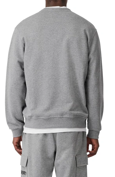 Shop Burberry Coldwell Graphic Sweatshirt In Pale Grey Melange