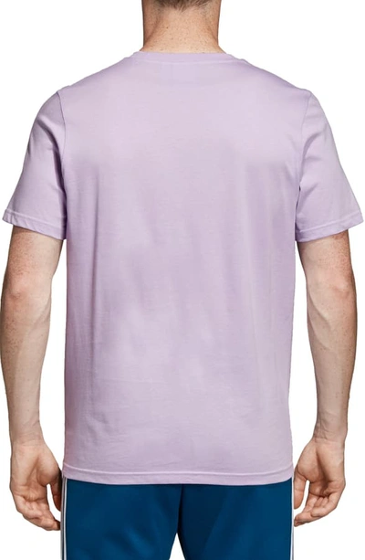 Shop Adidas Originals Trefoil Graphic T-shirt In Purple Glow