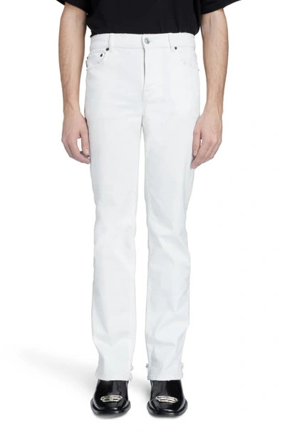 Shop Balenciaga Skinny Fit Five-pocket Pants In Stonewash White