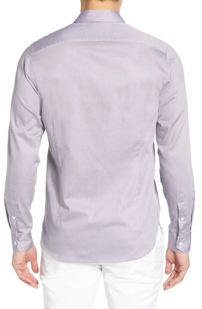 Shop Ted Baker Bloosem Slim Fit Print Sport Shirt In Lilac