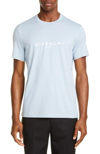 Shop Givenchy Vintage Logo T-shirt In Pale Blue