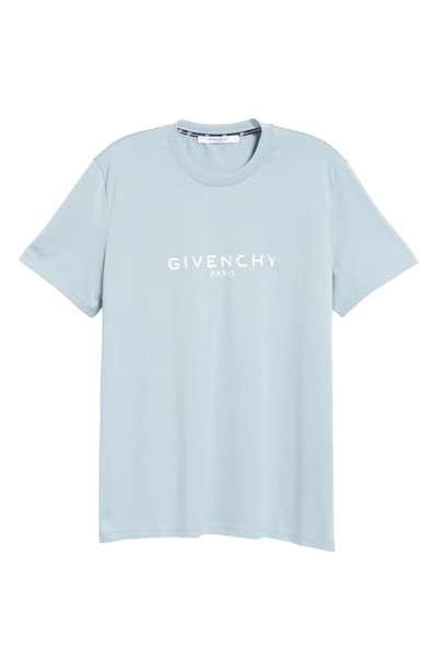 Shop Givenchy Vintage Logo T-shirt In Pale Blue