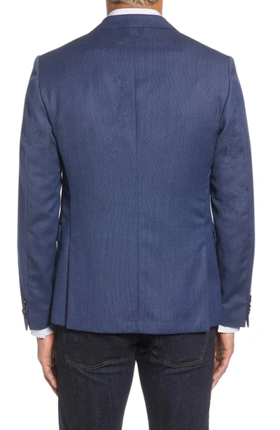 Shop Hugo Boss Nobis Trim Fit Solid Wool Blazer In Bright Blue